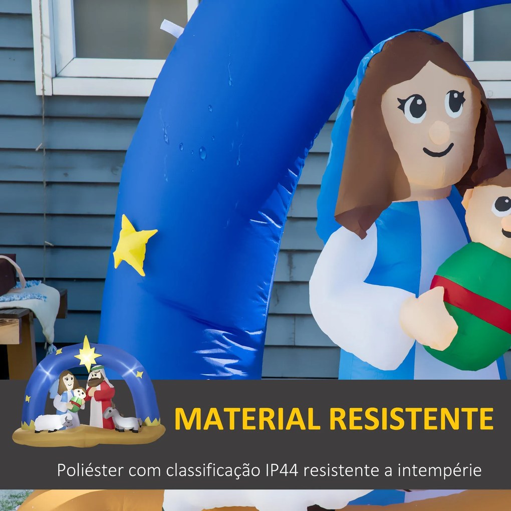 Decoração Insuflável de Natal 157cm com Luzes LED IP44 Incluí Inflador