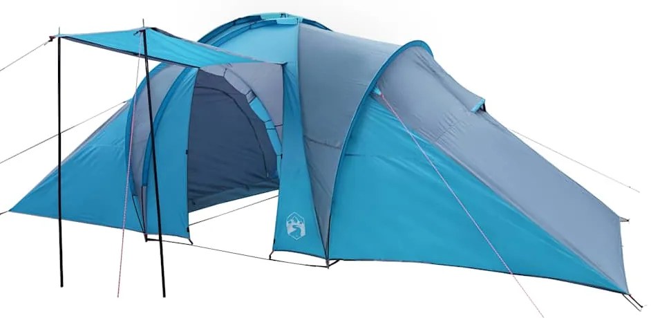 Tenda familiar em cúpula para 6 pessoas impermeável azul