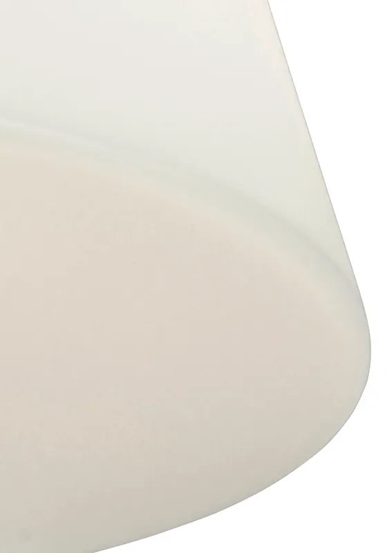 Candeeiro de pé moderno para exterior preto com abajur branco IP65 - Virginia Design