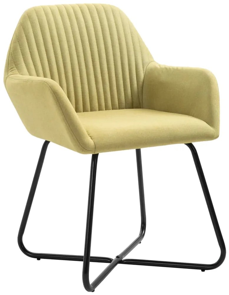 Cadeiras de jantar 4 pcs tecido verde