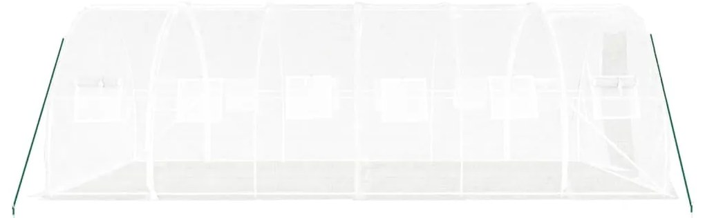 Estufa com estrutura de aço 18 m² 6x3x2 m branco