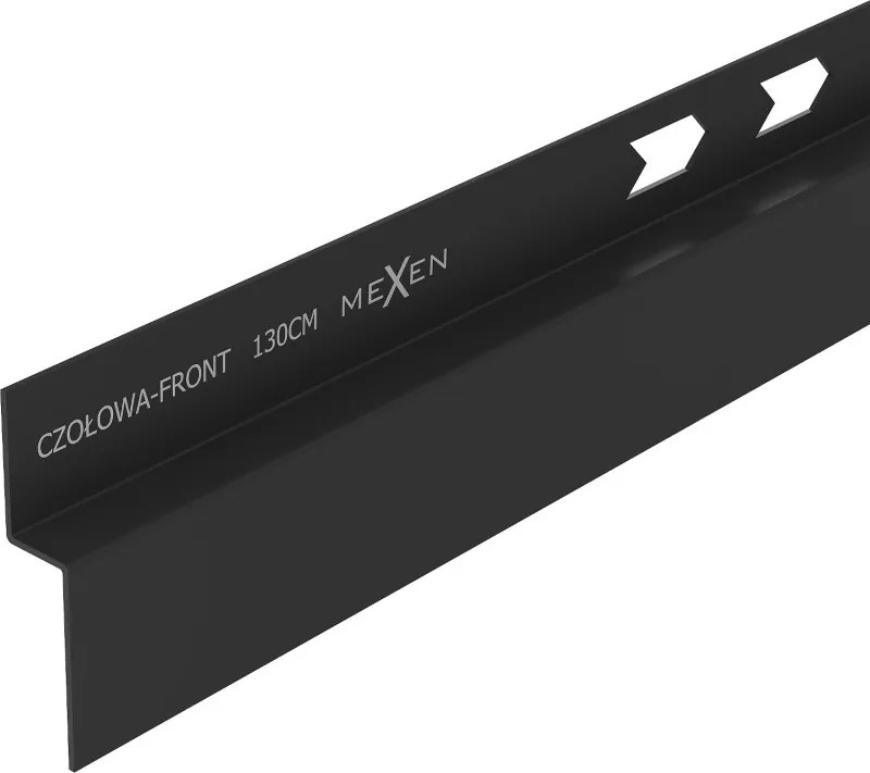 Mexen Line-B barra frontal para duche 130 cm, preta - 187003130U
