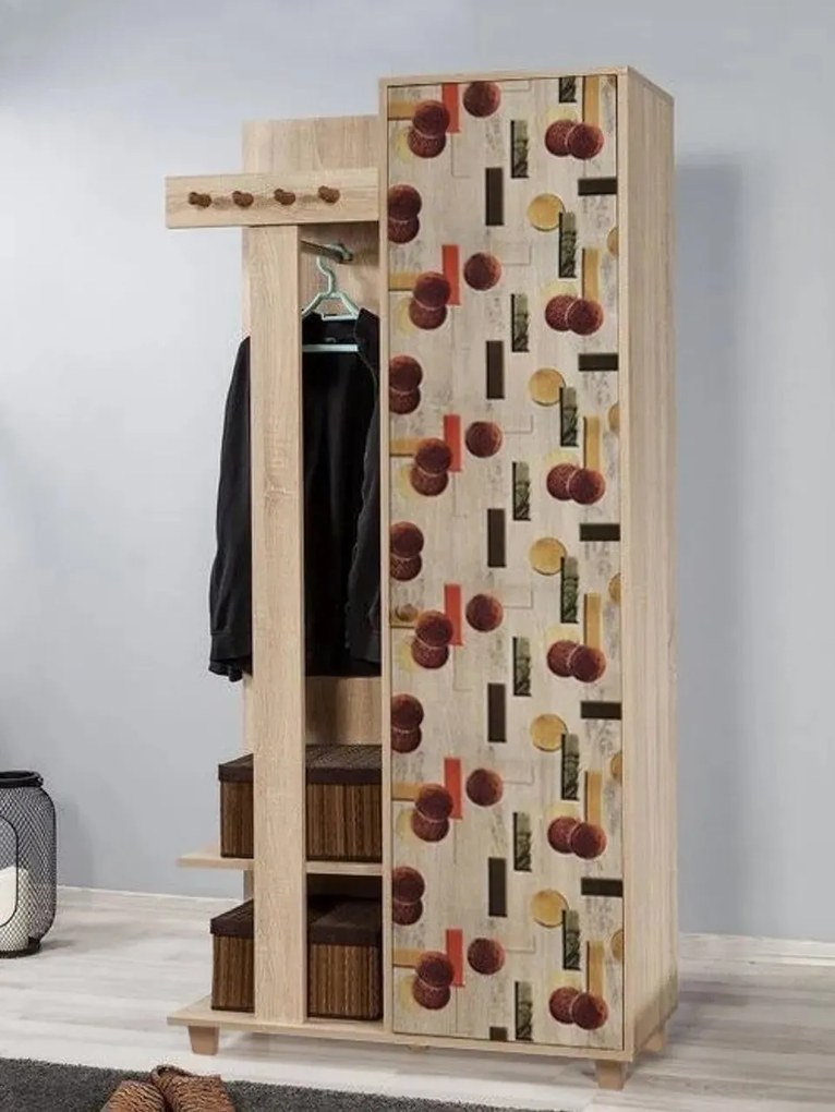 Hall Stand Garmanto – Carvalho Sonoma – 90x192x36 cm