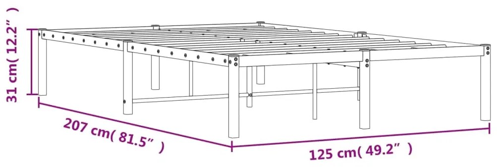 Estrutura de cama 120x200 cm metal branco