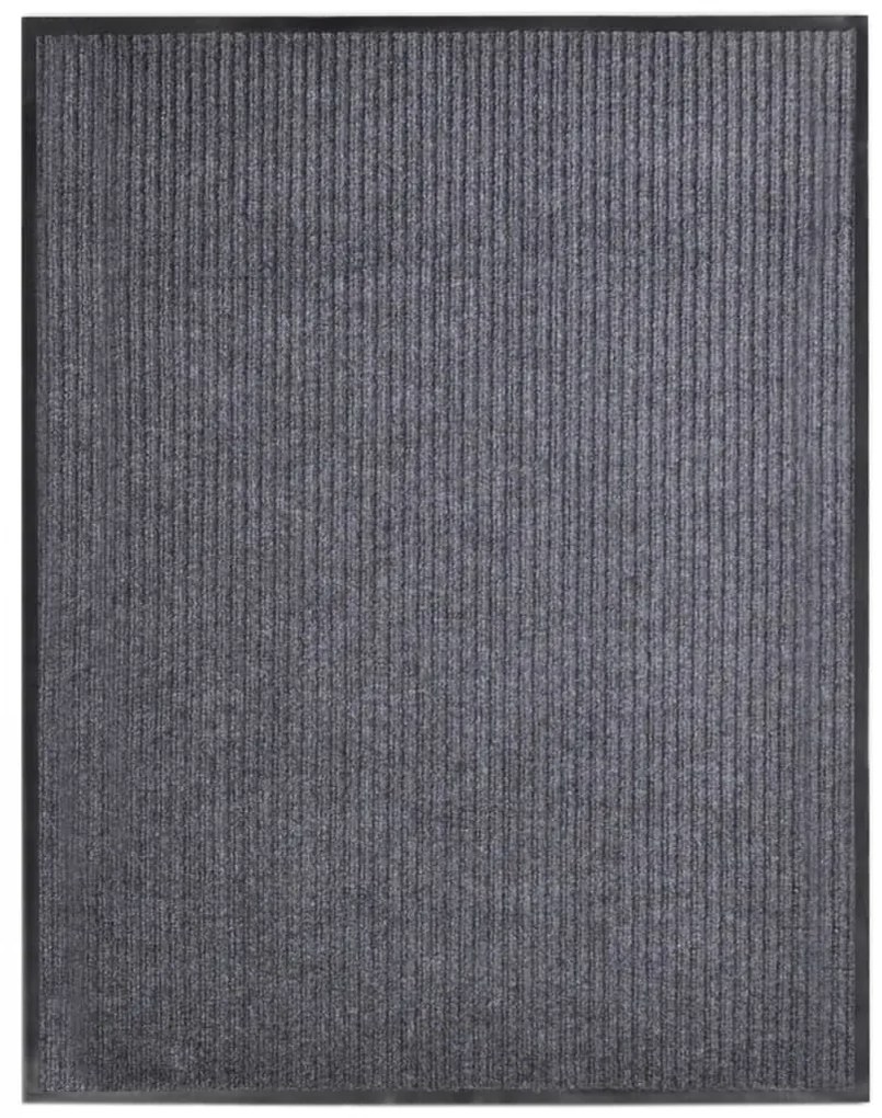 vidaXL Tapete de porta cinzento 117x220 cm PVC
