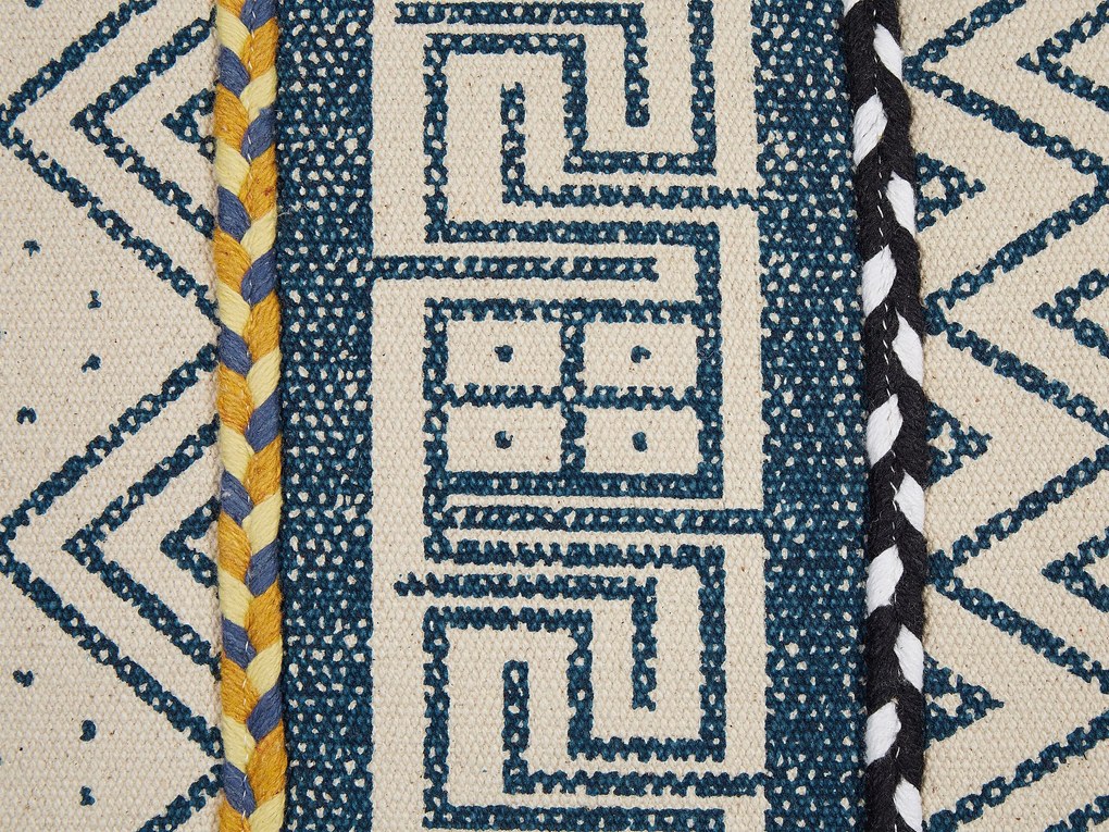 Almofada de algodão com padrão geométrico 50 x 50 cm multicolor SOUK Beliani