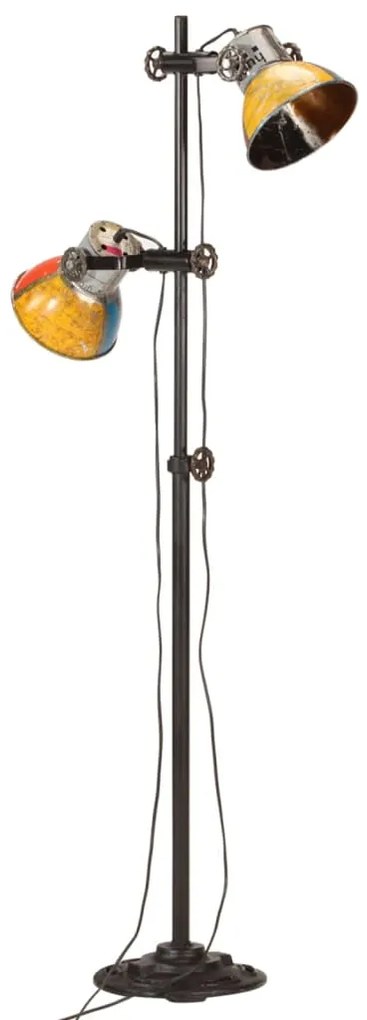 Candeeiro de pé com 2 abajures E27 multicor