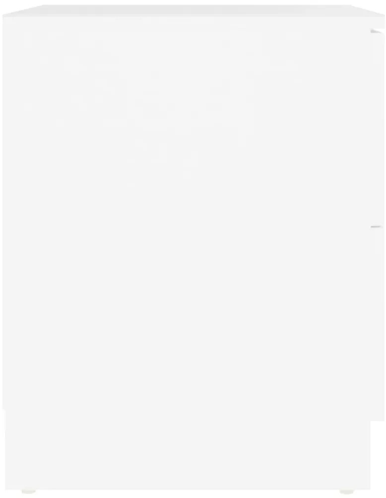Mesas de cabeceira 2 pcs 40x40x50 cm contraplacado branco