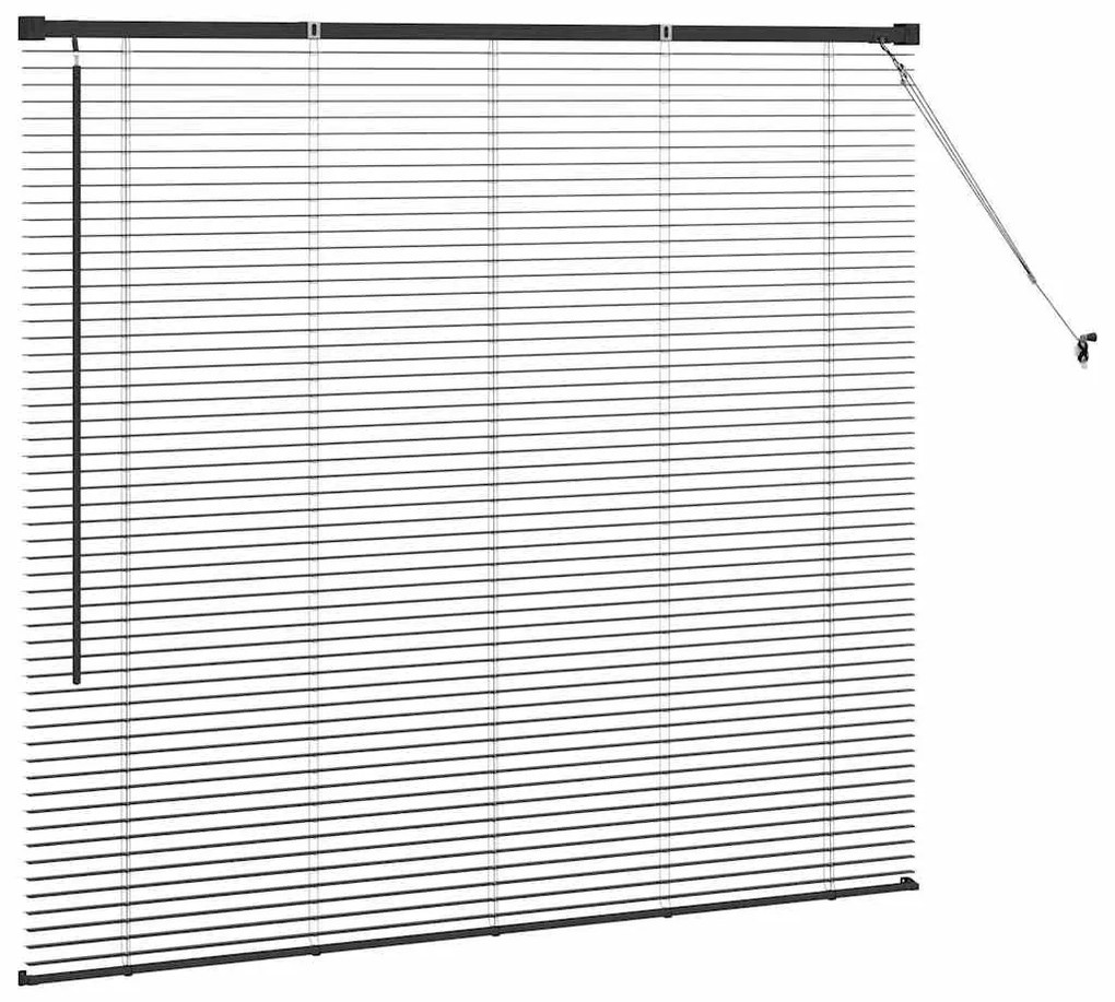 Persiana de Janela com cortinas Outros Manual Preto 80 x 130 cm Alumín