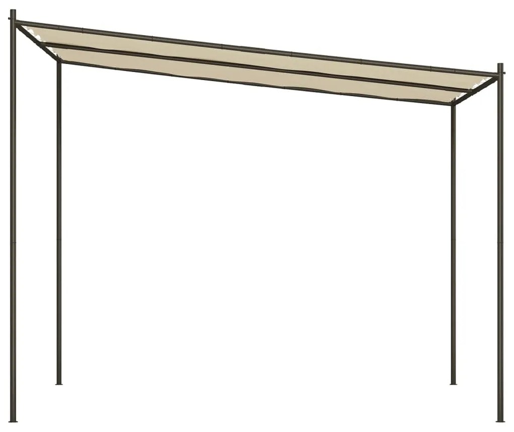 Gazebo 3x3 m 180 g/m² tecido e aço bege