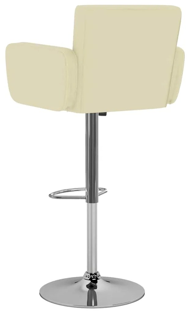 Bancos de bar 2 pcs couro artificial cor creme