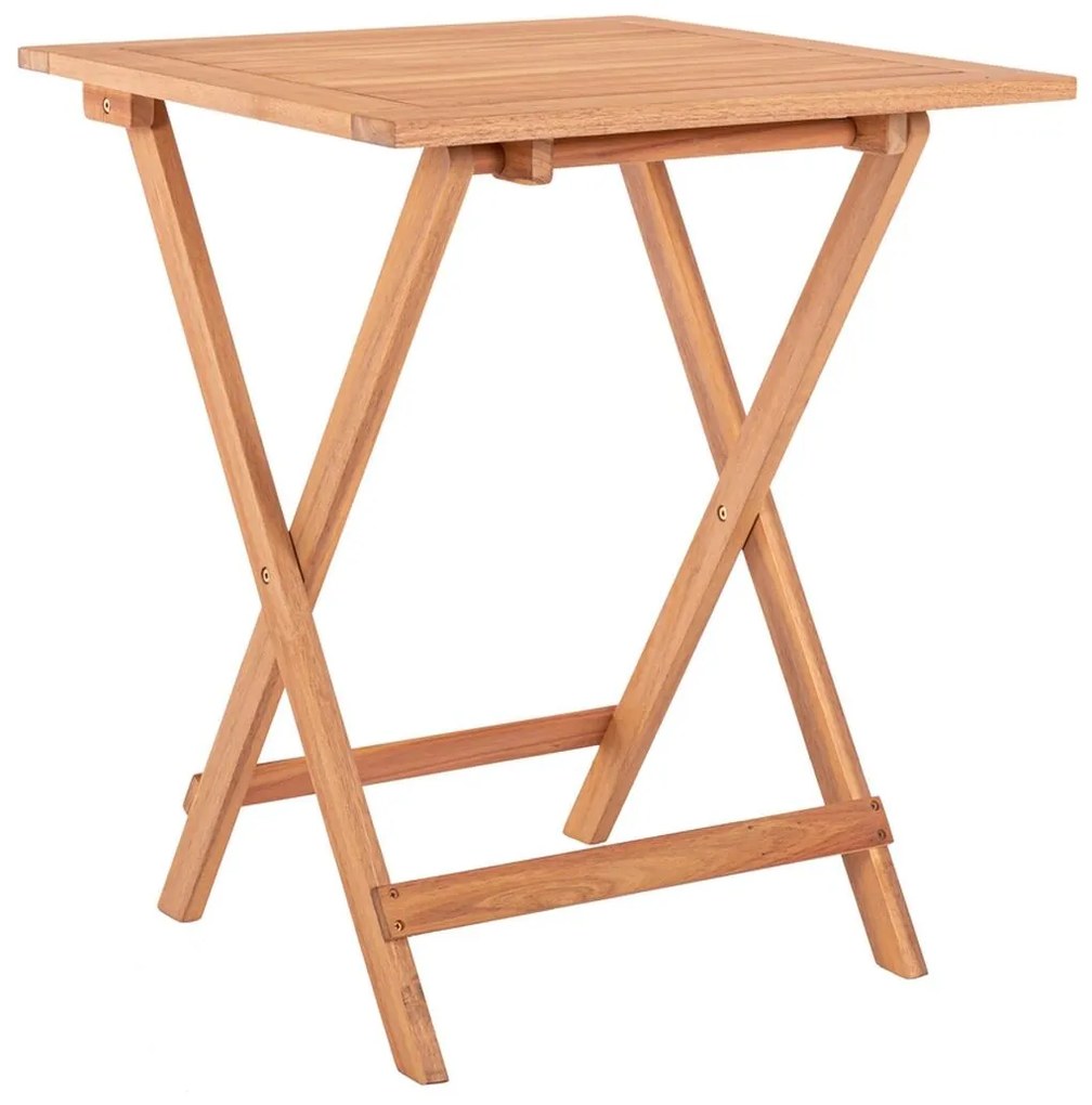 Mesa de Apoio Dobrável Kate 60 X 60 X 72,5 cm Natural Acácia