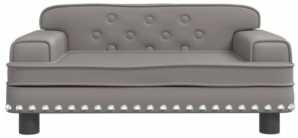 Sofá infantil 70x45x30 cm couro artificial cinzento