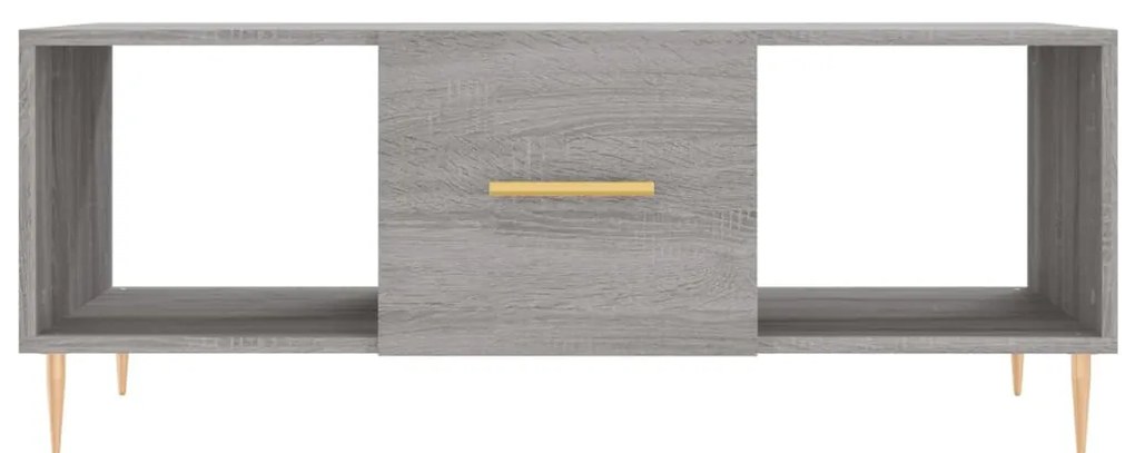 Mesa de centro 102x50x40cm derivados de madeira cinzento sonoma