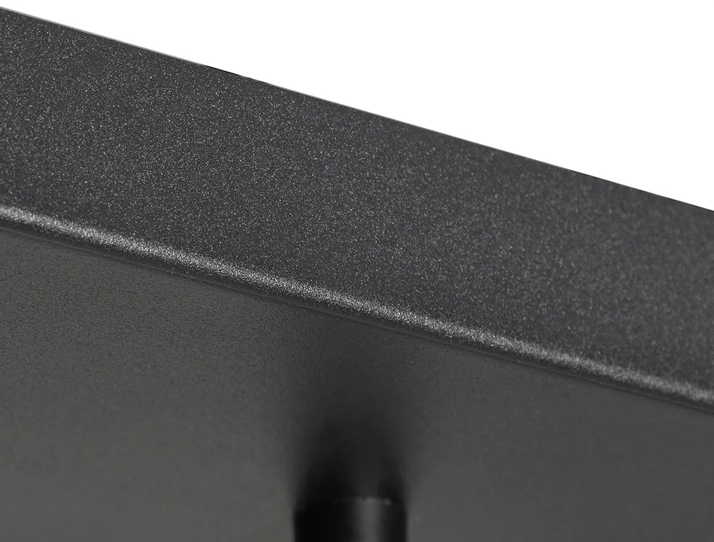 LED Candeeiro de suspensão inteligente preto com vidro fumê incl. 8 Wifi G95 - Sandra Art Deco