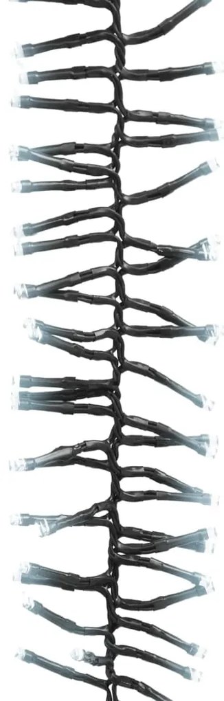 Cordão de luzes agrupadas 400 luzes LED 7,4 m PVC branco frio