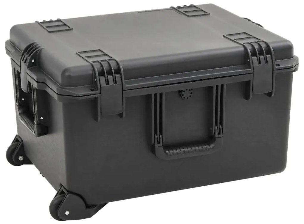vidaXL Mala de viagem portátil 62,5x49,5x37 cm PP preto