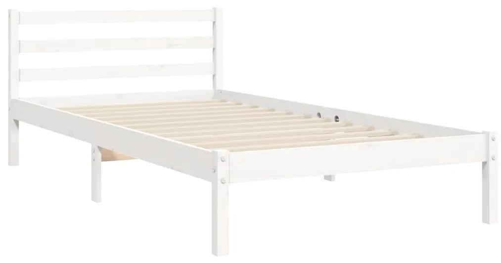 Estrutura de cama com cabeceira 90x200 cm madeira maciça