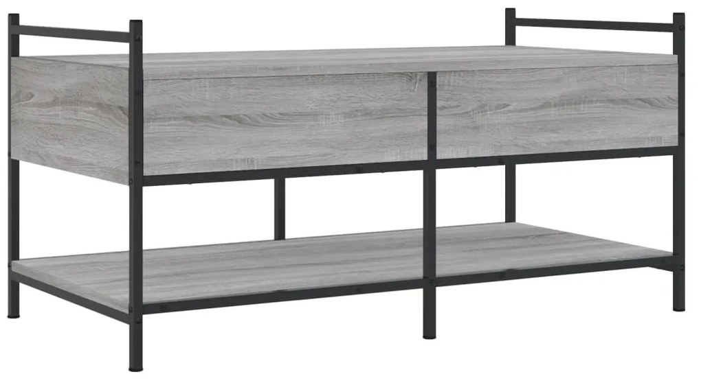 Mesa de centro 99x50x50 cm derivados de madeira cinzento sonoma