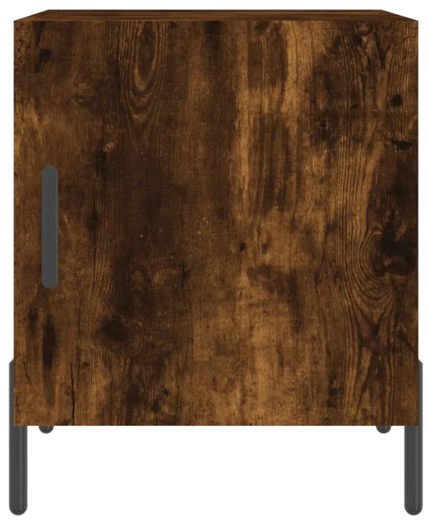 Mesa cabeceira 2pcs 40x40x50cm derivado madeira carvalho fumado
