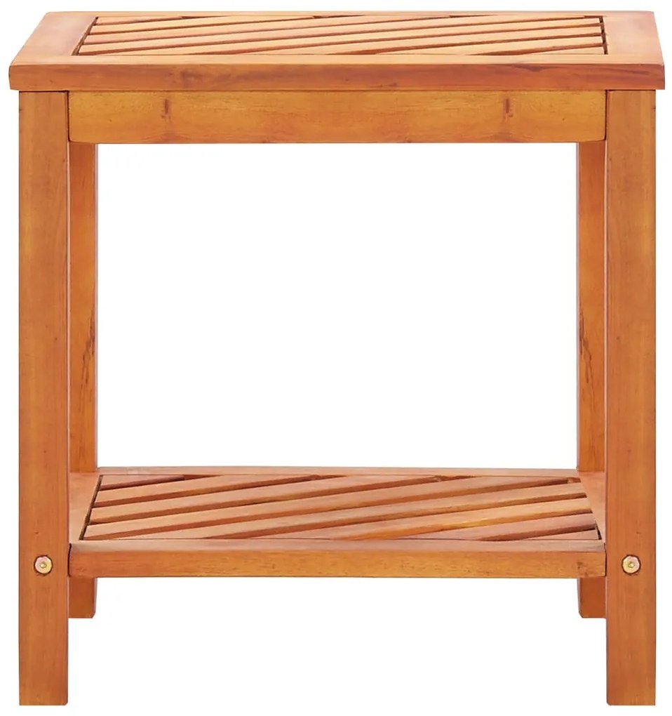 Mesa lateral em madeira de acácia maciça 45x33x45 cm