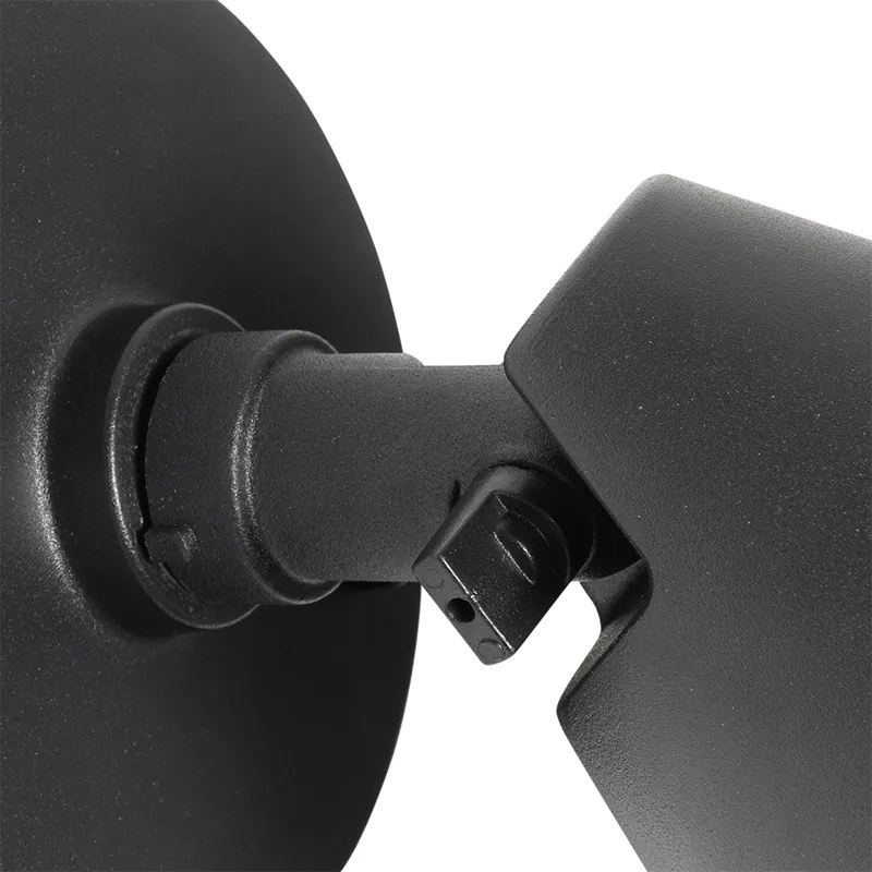 Candeeiro de parede exterior moderno preto IP44 ajustável - Ciara Moderno