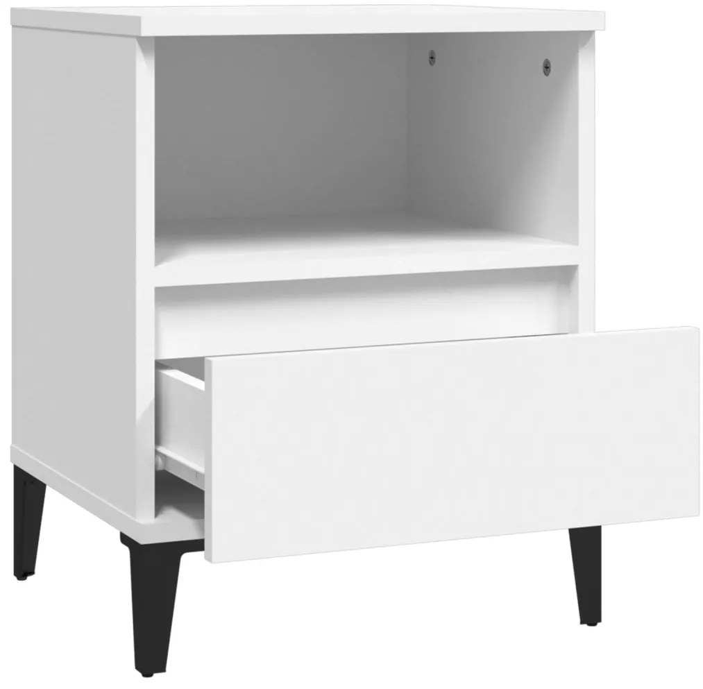 Mesas de cabeceira 2 pcs 40x35x50 cm branco
