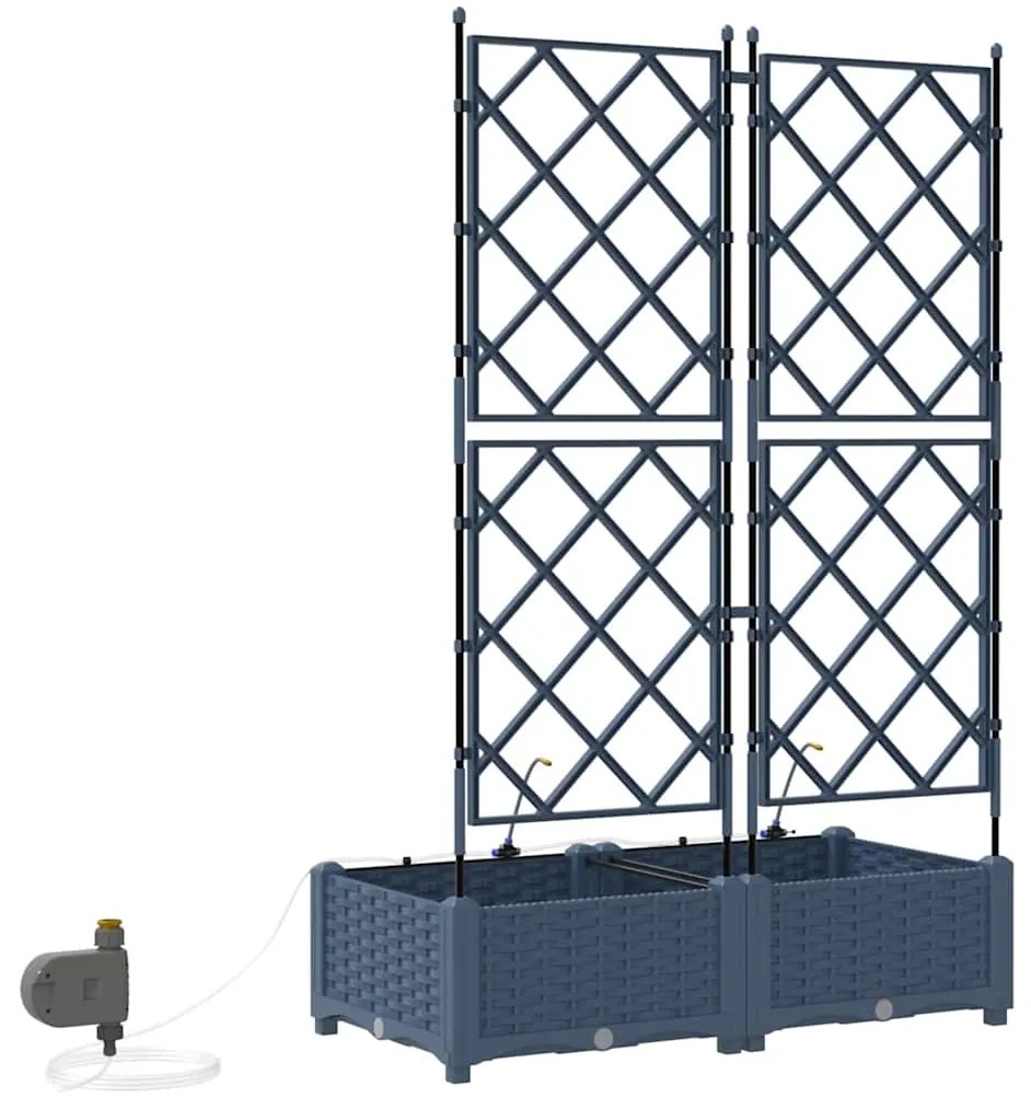 Jardineiras de Jardim 1 pc Cinzeto 80 x 40 x 126 cm Plástico