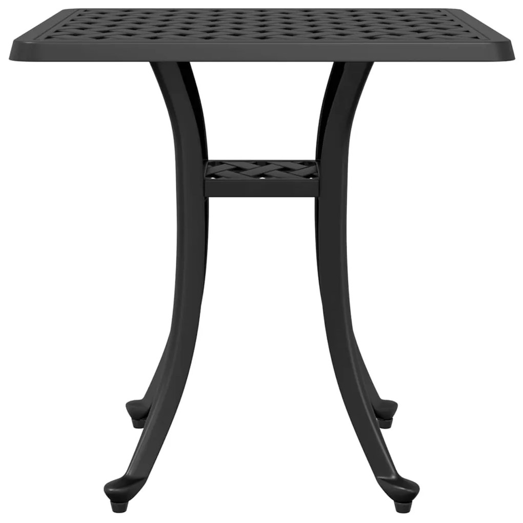 Mesa de jardim 53x53x53 cm alumínio fundido preto