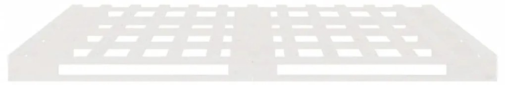 Cama de paletes 200x200 cm pinho maciço branco