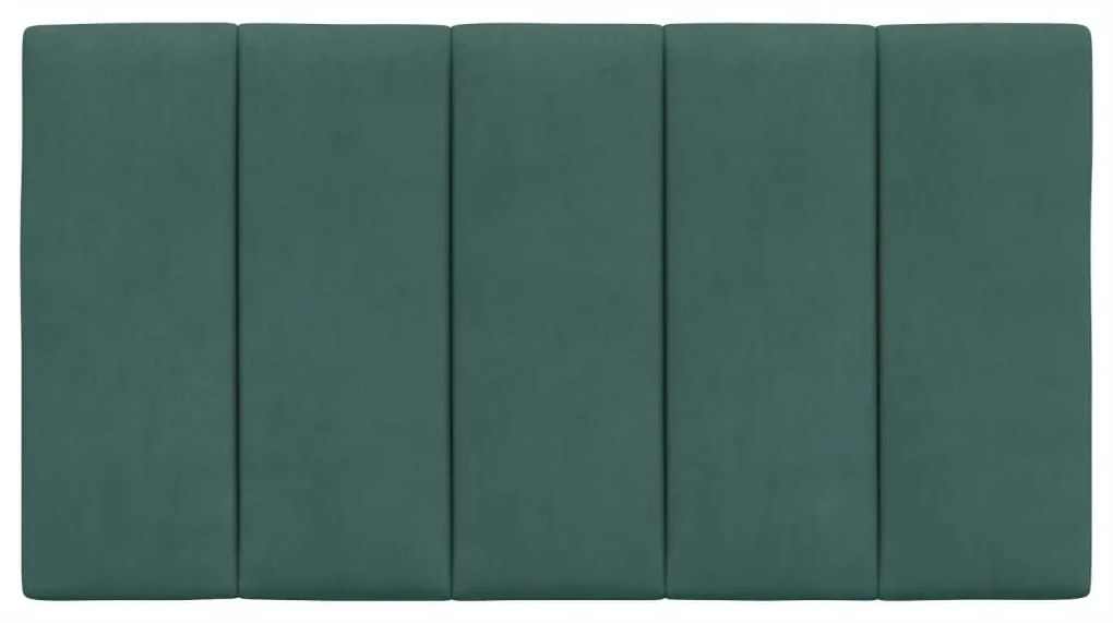 Almofadão de cabeceira 80 cm veludo verde-escuro