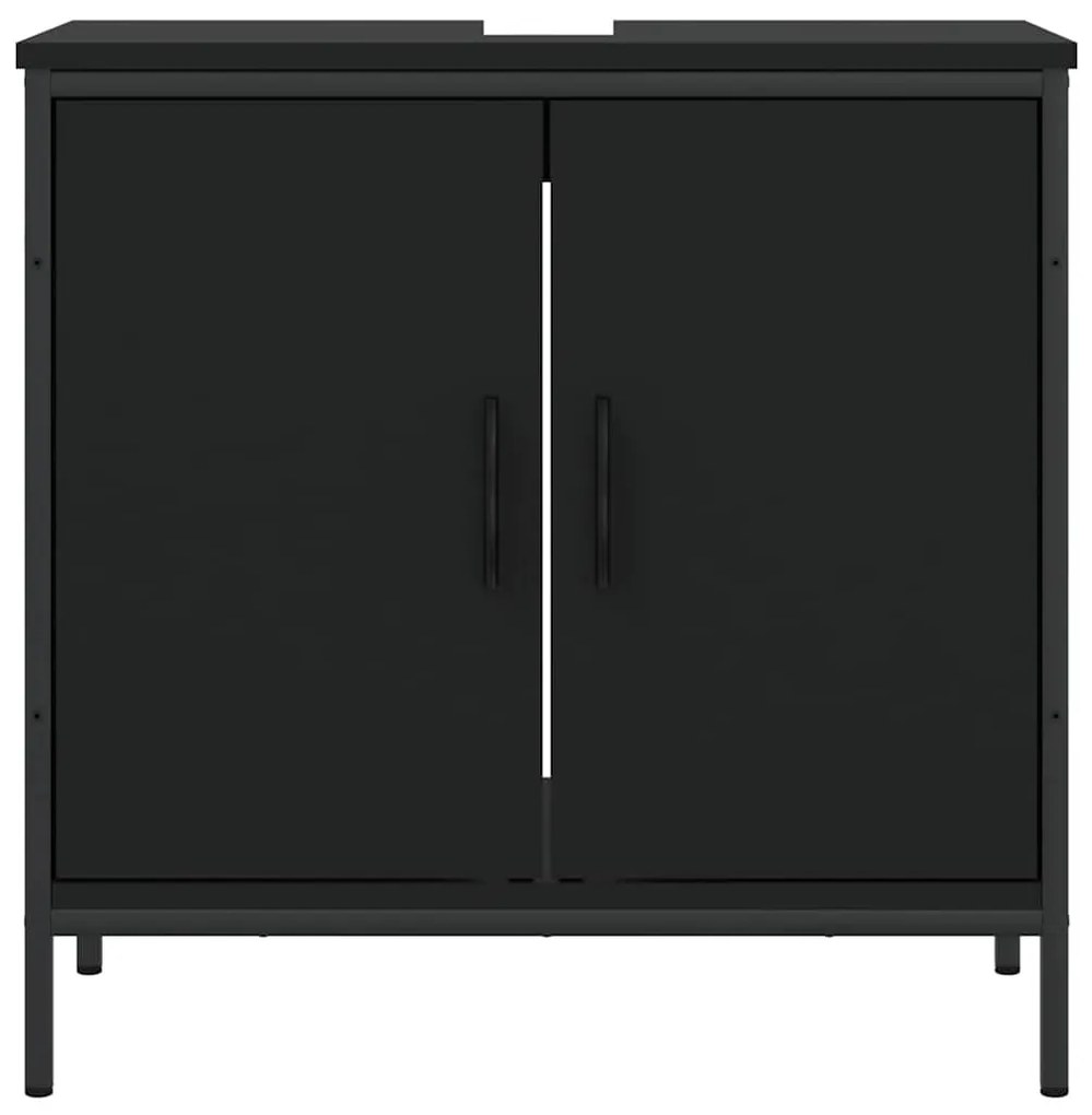Móvel para lavatório 60x30x60 cm derivados de madeira preto