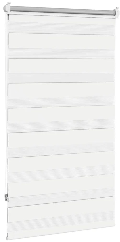 Estore de rolo 90 x 150 cm, linhas de zebra / Branco