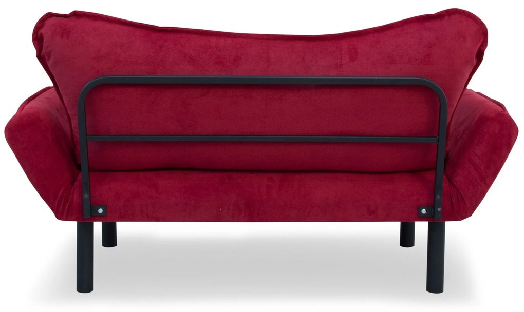 Sofá Cama "Chatto" – Vermelho Tinto  – 180x65x70 cm – Design Moderno