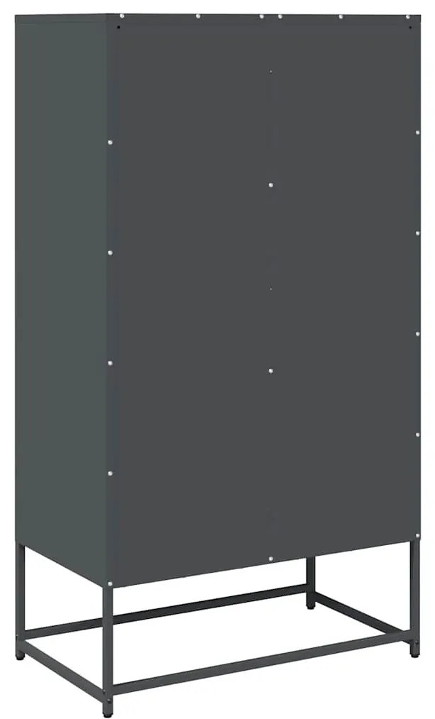 Aparador alto 68x39x123 cm aço antracite