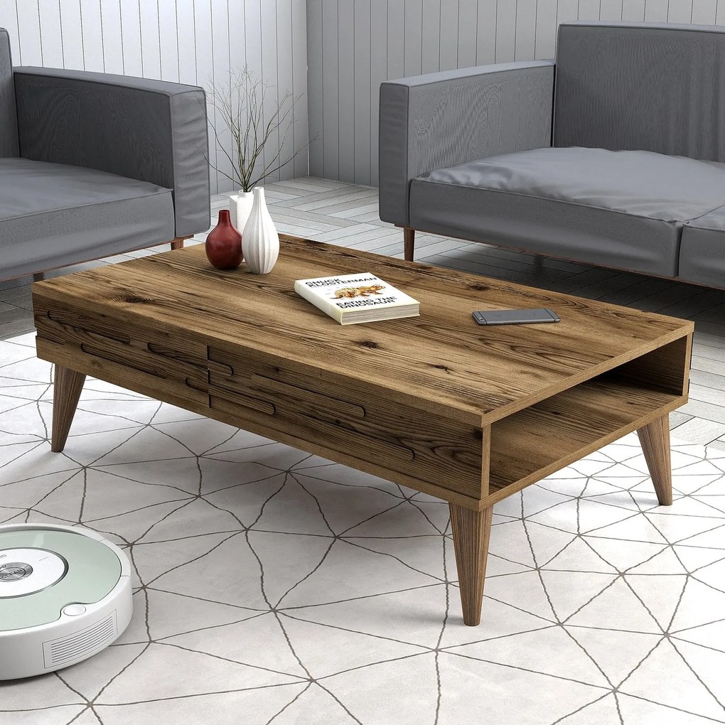 Mesa de Centro Valensiya – Nogueira – 105x60x34,6 cm