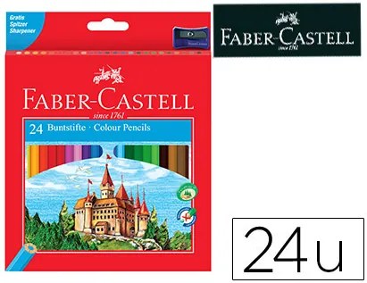 Lápis de Cores Faber-Castell C/ 24 Cores Hexagonal Madeira Reflorestada