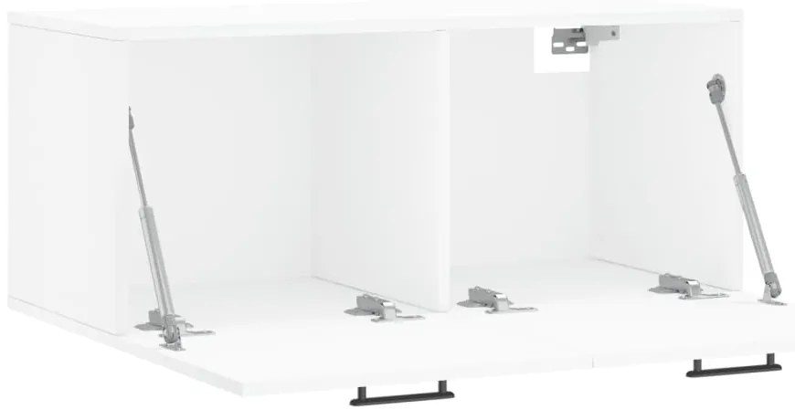 Armário de parede 80x36,5x35 cm derivados de madeira branco