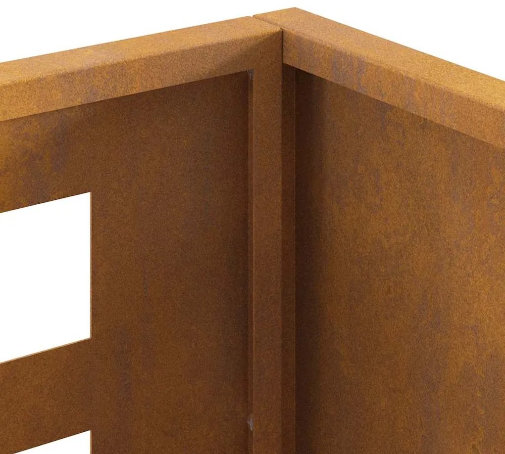 Fogueira Retangular 50x30x40 cm Aço Resistente às Intempéries