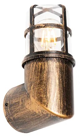 Candeeiro de parede exterior vintage dourado antigo IP54 - Kiki Moderno