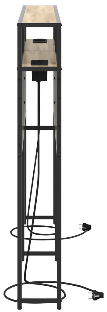 Cabeceira de armazenamento com cabeceira Carvalho Sonoma 200 cm