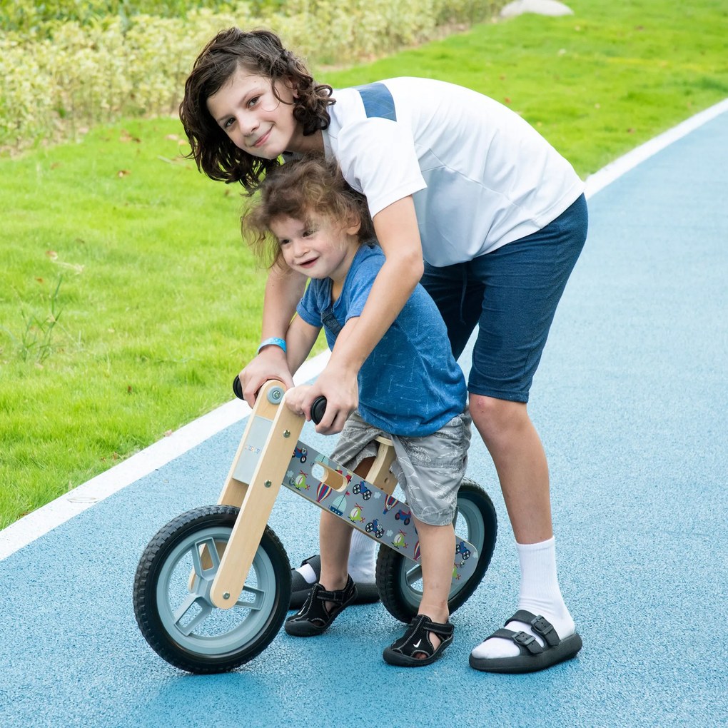 AIYAPLAY Bicicleta sem Pedais de Madeira para Crianças de 3-6 Anos com