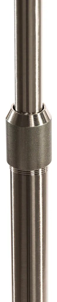 Candeeiro de Arco em Aço com Abajur em Tecido Branco 50 cm - XXL