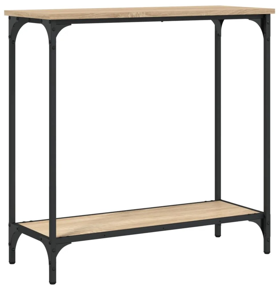Mesa consola 75x30,5x75 cm derivados de madeira carvalho sonoma