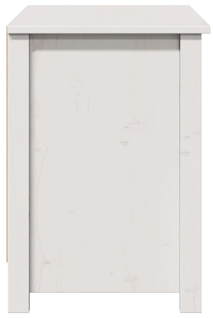 Móvel de TV 103x36,5x52 cm madeira de pinho maciça branco