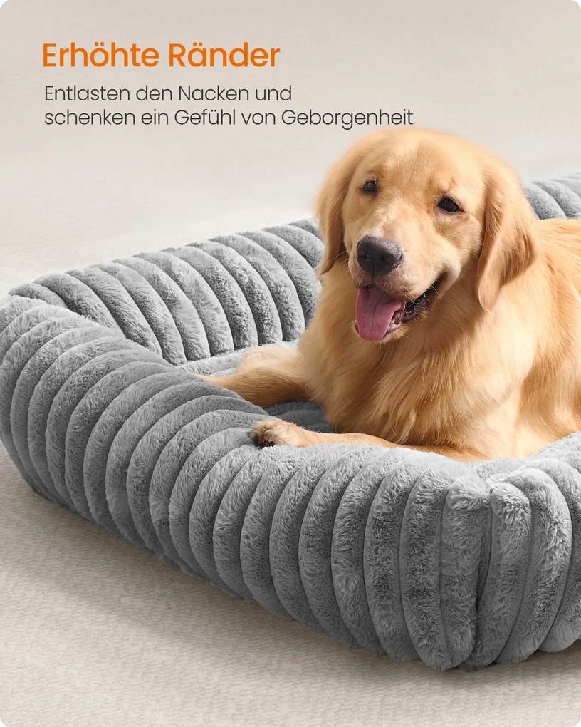 Cama ortopédica para cães de tamanho médio 120 x 85 x 23 cm Cinzenta