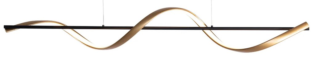 Candeeiro de suspensão inteligente cinzento escuro com dourado incl. LED regulável em Kelvin - Marianne Moderno