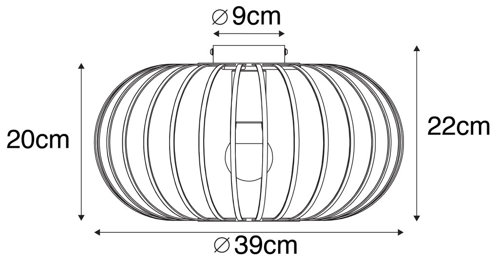 Candeeiro de teto design branco 39 cm - Johanna