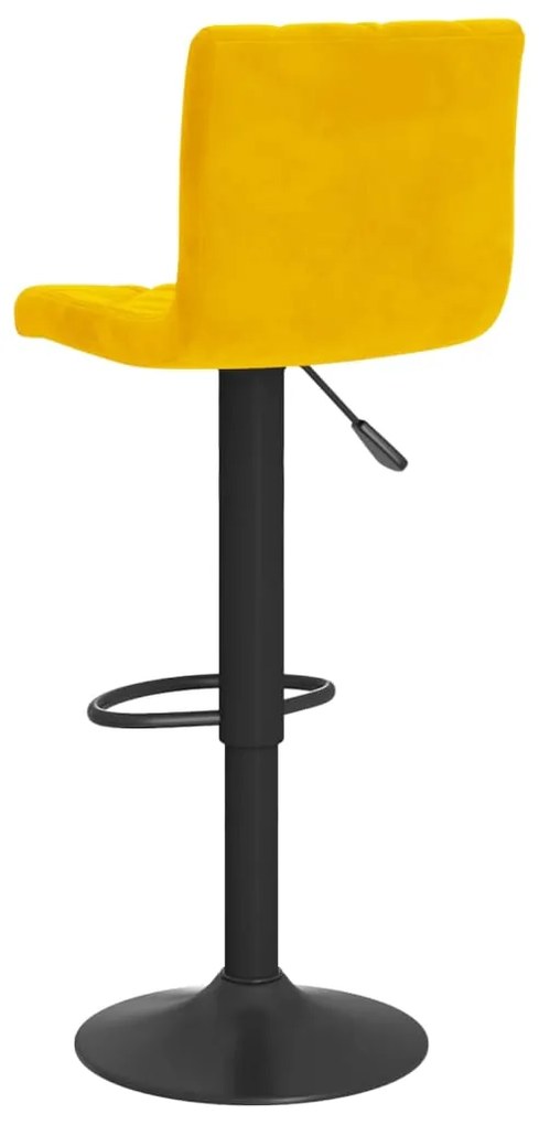 Bancos de bar 2 pcs veludo amarelo mostarda