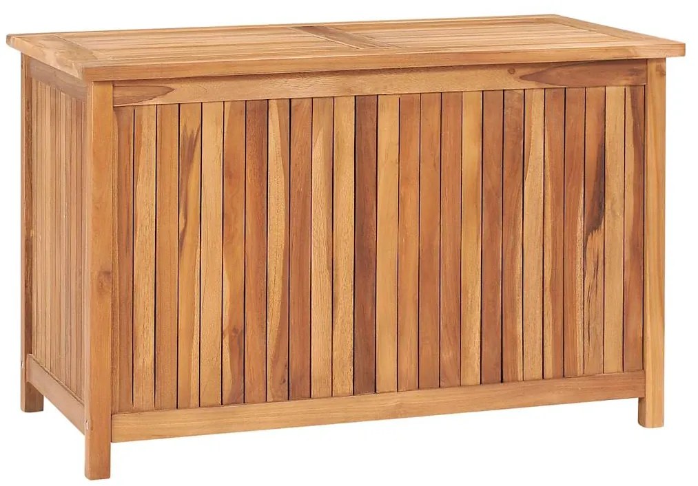 Caixa arrumação para jardim 90x50x58 cm madeira de teca maciça